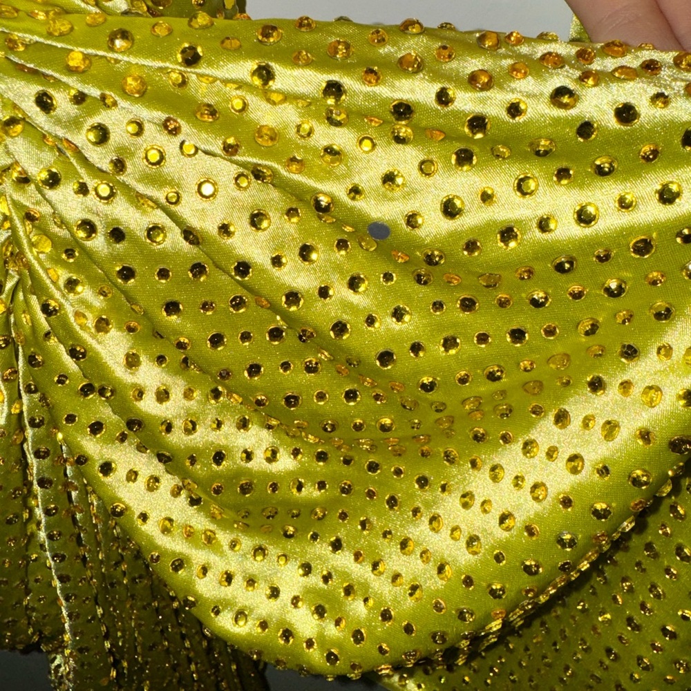 RaisaVanessa yellow embellished gown US 2 - Picture 4 of 12